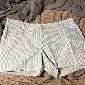 Old Navy Light Blue Striped Women's Shorts